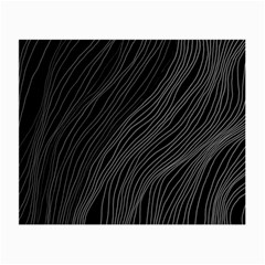 Abstract Art Black White Drawing Lines Unique Small Glasses Cloth