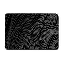 Abstract Art Black White Drawing Lines Unique Small Doormat