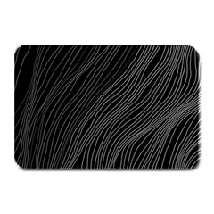 Abstract Art Black White Drawing Lines Unique Plate Mats