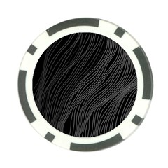 Abstract Art Black White Drawing Lines Unique Poker Chip Card Guard