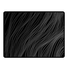 Abstract Art Black White Drawing Lines Unique Two Sides Fleece Blanket (small)