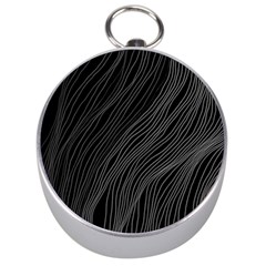 Abstract Art Black White Drawing Lines Unique Silver Compasses