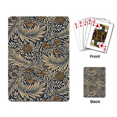 Brown Vintage Floral Pattern Damask Floral Vintage Retro Playing Cards Single Design (rectangle)