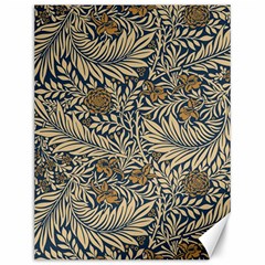 Brown Vintage Floral Pattern Damask Floral Vintage Retro Canvas 12  X 16  by Cemarart