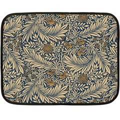 Brown Vintage Floral Pattern Damask Floral Vintage Retro Fleece Blanket (mini)