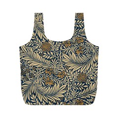 Brown Vintage Floral Pattern Damask Floral Vintage Retro Full Print Recycle Bag (m)