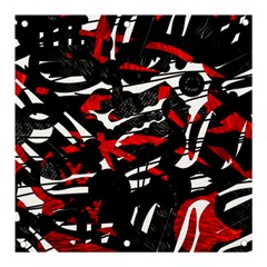 Shape Line Red Black Abstraction Banner And Sign 3  X 3 