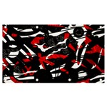 Shape Line Red Black Abstraction Banner and Sign 7  x 4  Front