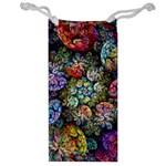 Floral Fractal 3d Art Pattern Jewelry Bag Front