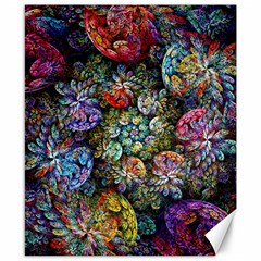 Floral Fractal 3d Art Pattern Canvas 8  X 10 