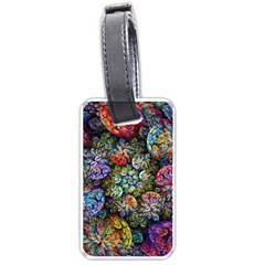 Floral Fractal 3d Art Pattern Luggage Tag (one Side)