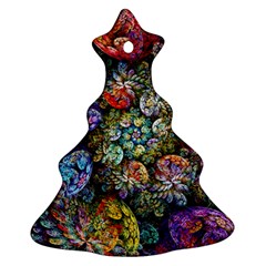 Floral Fractal 3d Art Pattern Ornament (christmas Tree) 