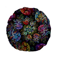 Floral Fractal 3d Art Pattern Standard 15  Premium Round Cushions