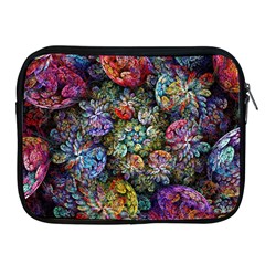 Floral Fractal 3d Art Pattern Apple Ipad 2/3/4 Zipper Cases