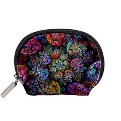 Floral Fractal 3d Art Pattern Accessory Pouch (small)