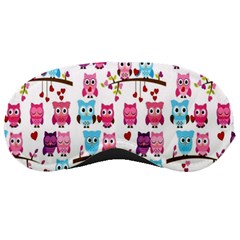 Owl Pattern Sleep Mask by Cemarart