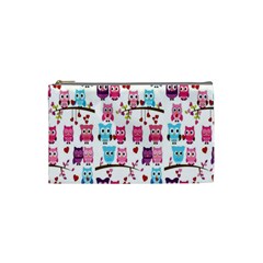 Owl Pattern Cosmetic Bag (small)