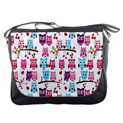 Owl Pattern Messenger Bag