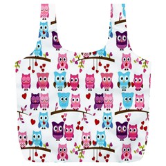 Owl Pattern Full Print Recycle Bag (xl)