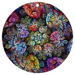 Floral Fractal 3d Art Pattern Uv Print Acrylic Ornament Round by Cemarart