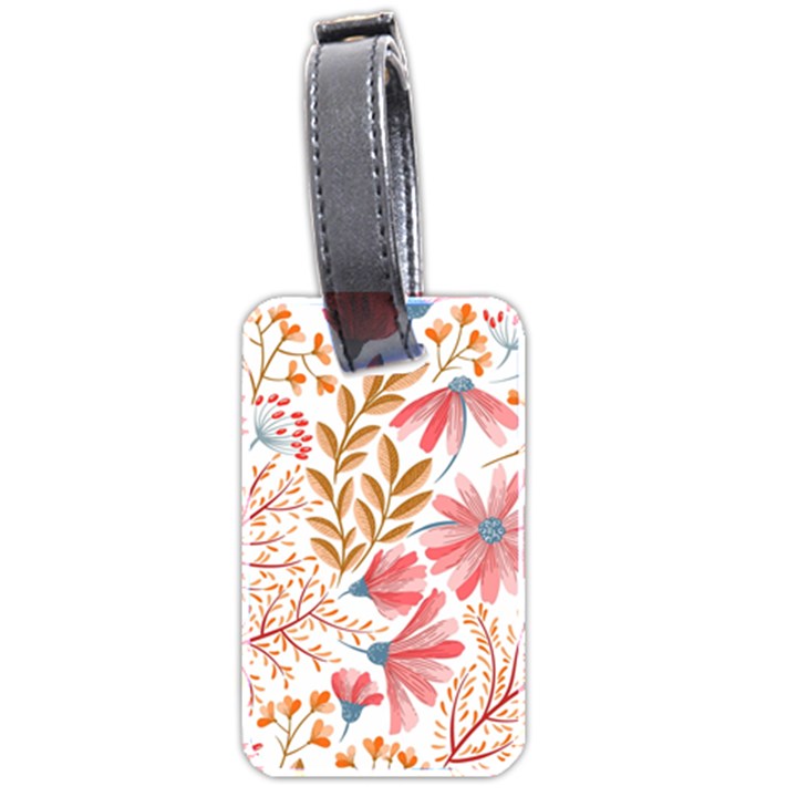 Red Flower Seamless Floral Flora Luggage Tag (two sides)