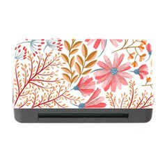 Red Flower Seamless Floral Flora Memory Card Reader With Cf