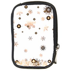 Golden-snowflake Compact Camera Leather Case by saad11