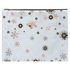 Golden-snowflake Cosmetic Bag (xxxl) by saad11