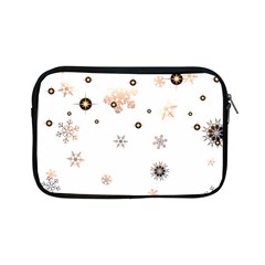 Golden-snowflake Apple Ipad Mini Zipper Cases by saad11