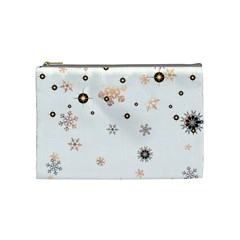 Golden-snowflake Cosmetic Bag (medium) by saad11