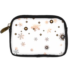 Golden-snowflake Digital Camera Leather Case by saad11