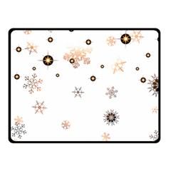 Golden-snowflake Fleece Blanket (small) by saad11