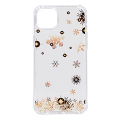 Golden-snowflake Iphone 14 Plus Tpu Uv Print Case by saad11