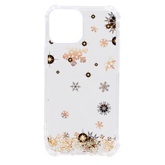 Golden-snowflake Iphone 13 Mini Tpu Uv Print Case by saad11