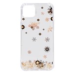 Golden-snowflake iPhone 14 Plus TPU UV Print Case Front