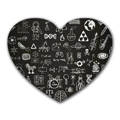 Doodle Art Chemistry Art Heart Mousepad