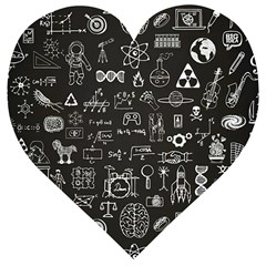 Doodle Art Chemistry Art Wooden Puzzle Heart