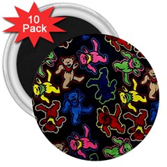 Dead Head Deadhead Grateful Dead 3  Magnets (10 Pack) 