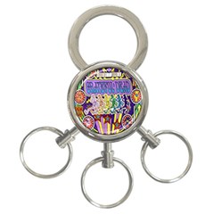 Grateful Dead 3-ring Key Chain