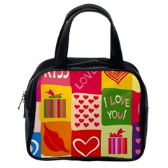 I Love You Doodle Classic Handbag (one Side)