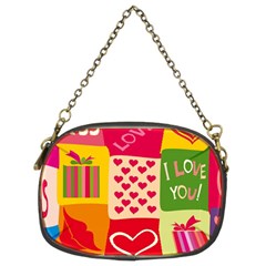 I Love You Doodle Chain Purse (two Sides)