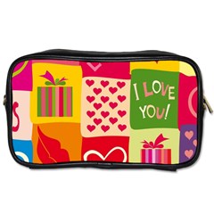 I Love You Doodle Toiletries Bag (one Side)