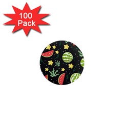 Watermelon Doodle Pattern 1  Mini Magnets (100 Pack) 