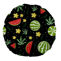 Watermelon Doodle Pattern Large 18  Premium Round Cushions