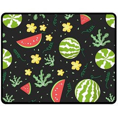 Watermelon Doodle Pattern Two Sides Fleece Blanket (medium)