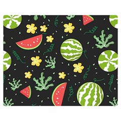 Watermelon Doodle Pattern Two Sides Premium Plush Fleece Blanket (medium)