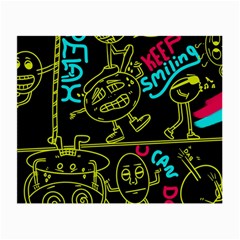 Keep Smiing Doodle Small Glasses Cloth by Cemarart