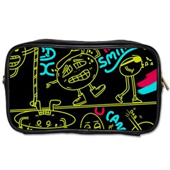 Keep Smiing Doodle Toiletries Bag (one Side)