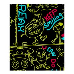 Keep Smiing Doodle Shower Curtain 60  X 72  (medium) 