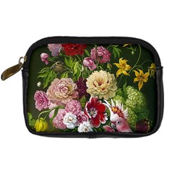 Parrot Painting Flower Art Digital Camera Leather Case